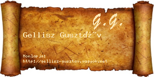 Gellisz Gusztáv névjegykártya